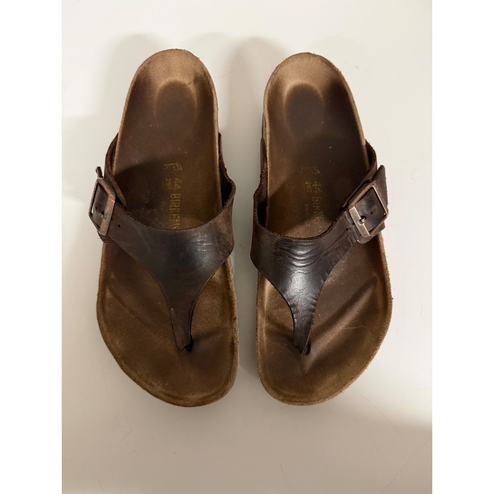 Birkenstock Ramses Dark Brown Oiled Leather Sandals Mens 44 US 11-11.5